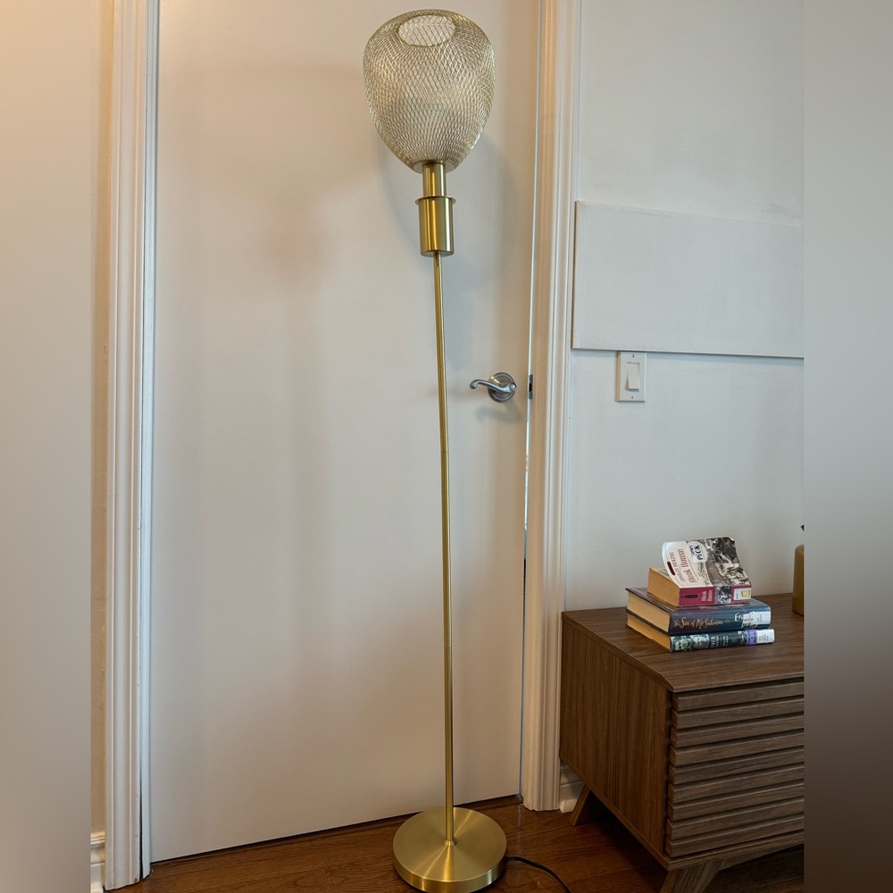 BRAND NEW Gold Floor Lamp 157cm Mid-Century Modern Style